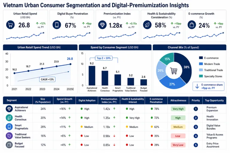 Dashboard — Urban Insights Vietnam: Decoding Evolving Consumer Preferences