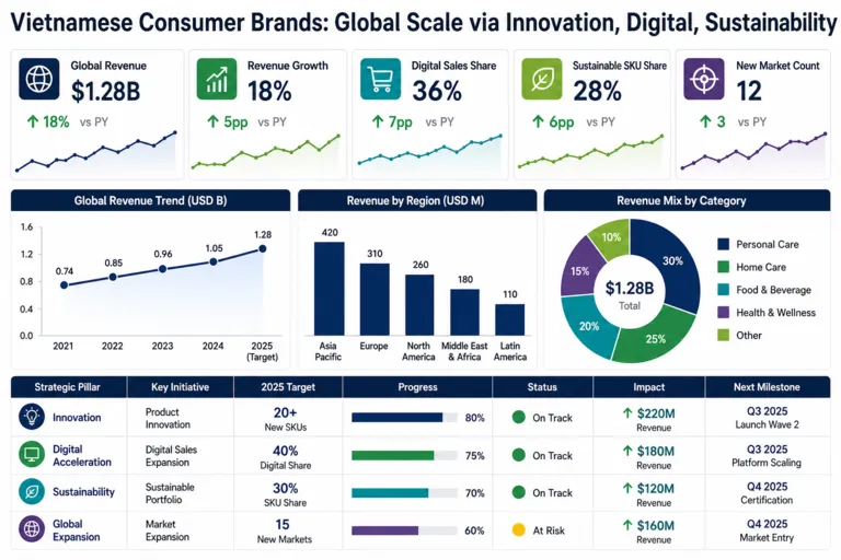 Dashboard — Market Innovators: Transforming Vietnam’s Consumer Goods for Global Appeal