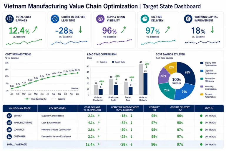 Dashboard — Integrated Growth Vietnam: Unlocking Efficiency Through End-to-End Value Chain Optimization